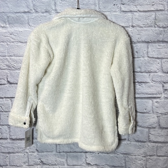 NWT Hurley Lurex Sherpa Shacket | marshmellow | size large - Picture 7 of 7